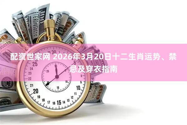 配资世家网 2026年3月20日十二生肖运势、禁忌及穿衣指南